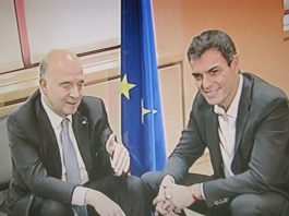Pedro Sánchez con Pierre Moscovici. PORPRONews