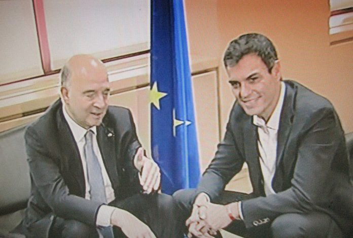 Pedro Sánchez con Pierre Moscovici. PORPRONews