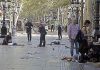 Desoladora imagen de las Ramblas tras el atentado. INFOBAE