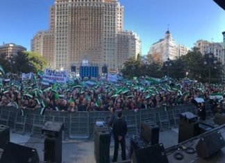 ExTRENadura en Madrid por un tren digno Gran manifestación extremeña en Madrid por un tren digno. EUROPA PRESS