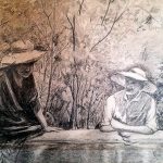 Los padres de la artista dibujados por ella misma.