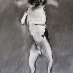 El infante don salchicha. Carboncillo-papel 70×50. 2013