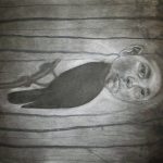 Sirena. Pigmento y carboncillo-papel 70X50. 2013