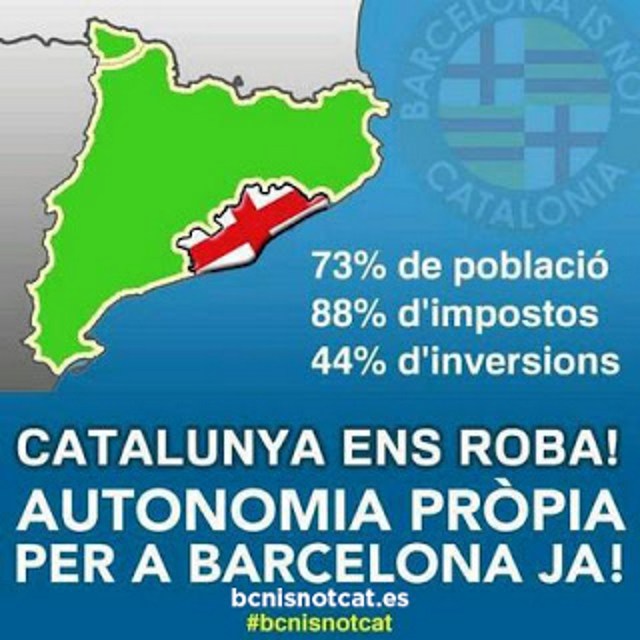 Cataluña nos roba. Millones de catalanes se han revuelto contra los separatistas utilizando sus mismos argumentos.
