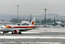 La nevada de hoy reedita el colaPPso Barajas, cerrado durante horas. RTVE