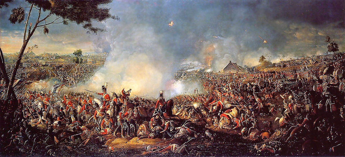 Batalla de Waterloo, pintura de William Sadler que representa el ocaso de Napoleón.