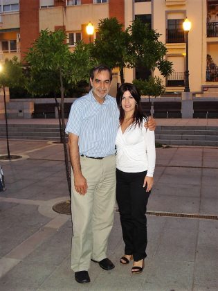 En 2008, en Mérida, con Daniela Bouret, directora del Teatro Nacional de Montevideo.