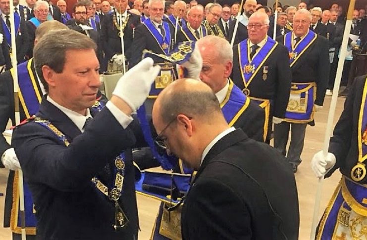Toma de posesión del reelegido Gran Maestro de la Masonería española. GLE