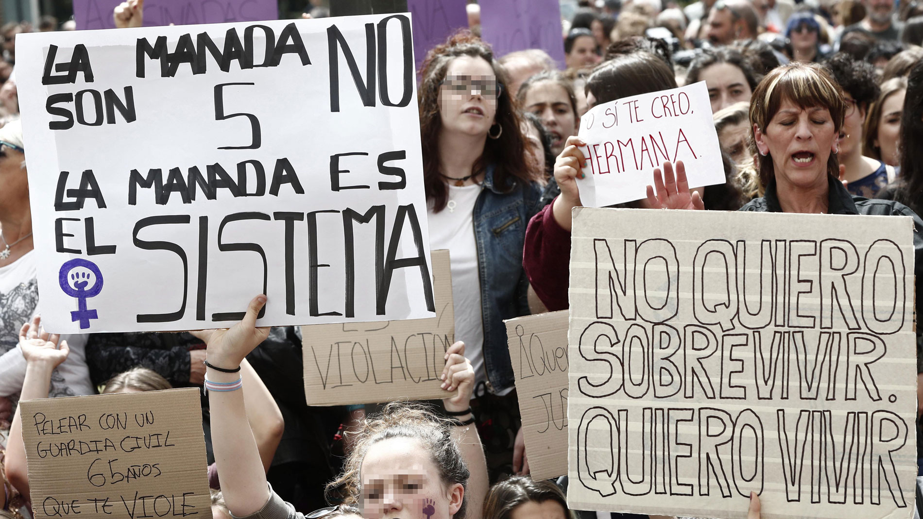 Protestas contra los jueces que absolvieron a La Manada de violación. RTVE
