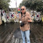 El psiquiatra y escritor, en la frontera entre las dos Coreas.