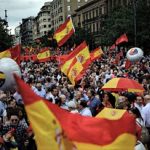 Manifestación del 2 de julio en Pamplona contra la imposición del euskera. NR