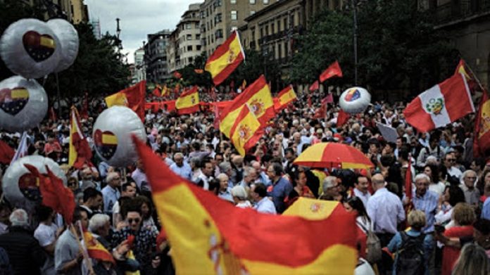 Manifestación del 2 de julio en Pamplona contra la imposición del euskera. NR