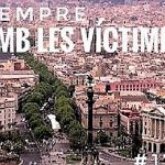 Tuit catalán de Pedro Sánchez de apoyo las víctimas, de donde se eliminaron el escudo y la bandera de España. MONCLOA