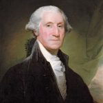 George Washington retratado por Gilbert Stuart.