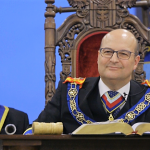 El nuevo líder de la masonería mundial, en su reelección como Gran Maestro de la Gran Logia de España. GLE