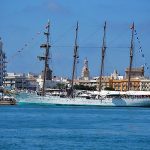 El buque escuela, atracado en el puerto de Cádiz. J. M. PAGADOR
