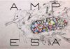 CAMPO DE SAL. Grafíto, tiza, lápiz color y acrílico sobre tabla. 60,5x125 cm.