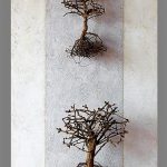 REQUIEM. Materiales, arenas y pasta acrílica sobre tabla. 100×40 cm.