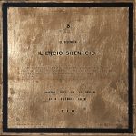 SILENCIO. Pan de oro y acrílico sobre lienzo. 30×30 cm.