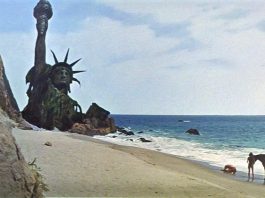 Insuperable escena final de la película "El planeta de los simios" (1968).