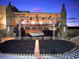 Escena y graderío del Festival de Alcántara, que este año no será posible. TURISMO EXTREMADURA
