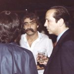 El entonces ministro de Cultura, Fernando Ledesma, felicita a Murillo y a Villafaina por el éxito del Golfus.