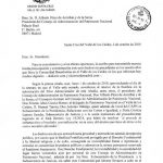 Carta del prior al presidente del Patrimonio Nacional, con el preceptivo tratamiento.