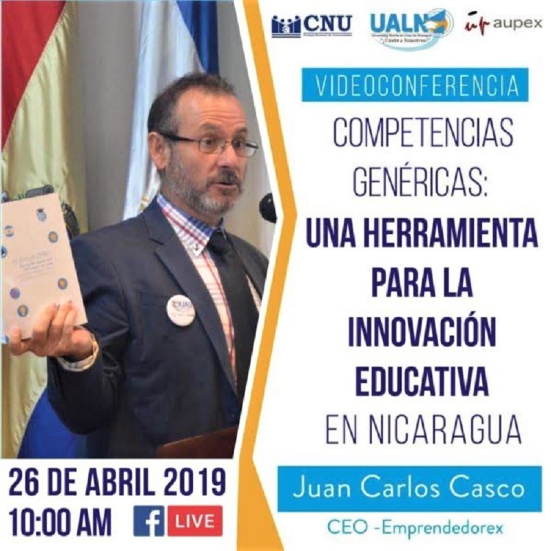 Juan Carlos Casco presentando el Libro Blanco de la Educación en Nicaragua.