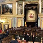 Algunas señorías se pelearon esta mañana por los escaños mejor situados. TWITTER