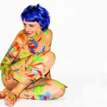 La artista, fotografiada en su blog.