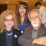 Rosa Morena, Lydia C. Salsedo y Villafaina, en la cena de un acto cultural.