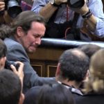 Pablo Iglesias llora la alegría de su vicepresidencia. RTVE