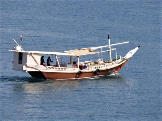 Un dhow, típica embarcación árabe de pesca, faenando en el Golfo Pérsico. J.M. PAGADOR