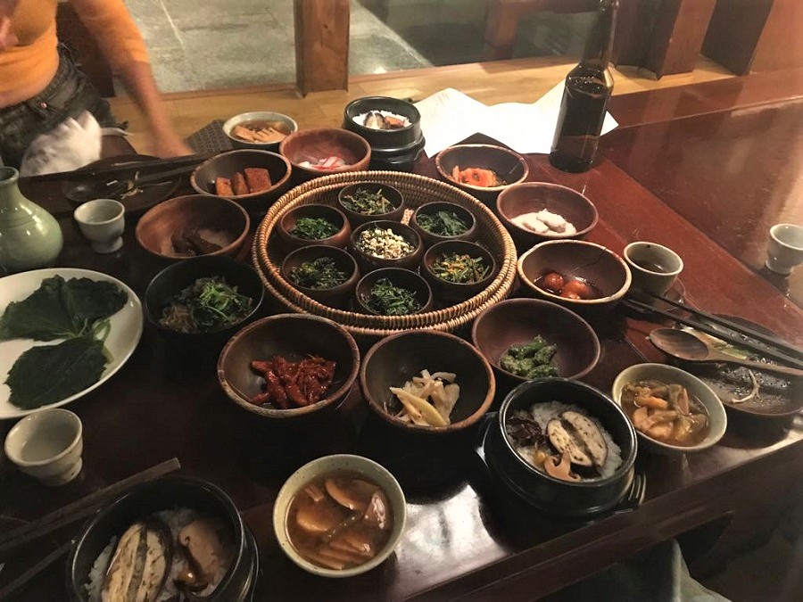 Una muestra de la variadísima y rica comida coreana.