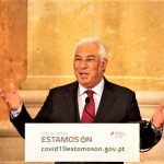 Antonio Costa, primer ministro de Portugal, anunciando ayer el final del estado de emergencia. GOBIERNO DE PORTUGAL