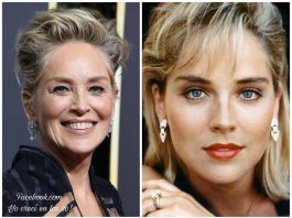 Dos momentos en la vida de Sharon Stone, que en la actualidad sigue tan bella como siempre. FACEBOOK