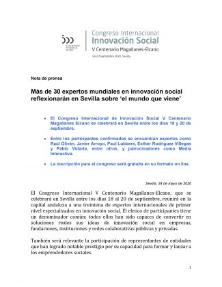 I Congreso Iberoamericano de Innovación Social, Emprendimiento y Creación de Valor en Espacios Emergentes