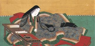 Murasaki Shikibu, seguramente la primera novelista de la historia.