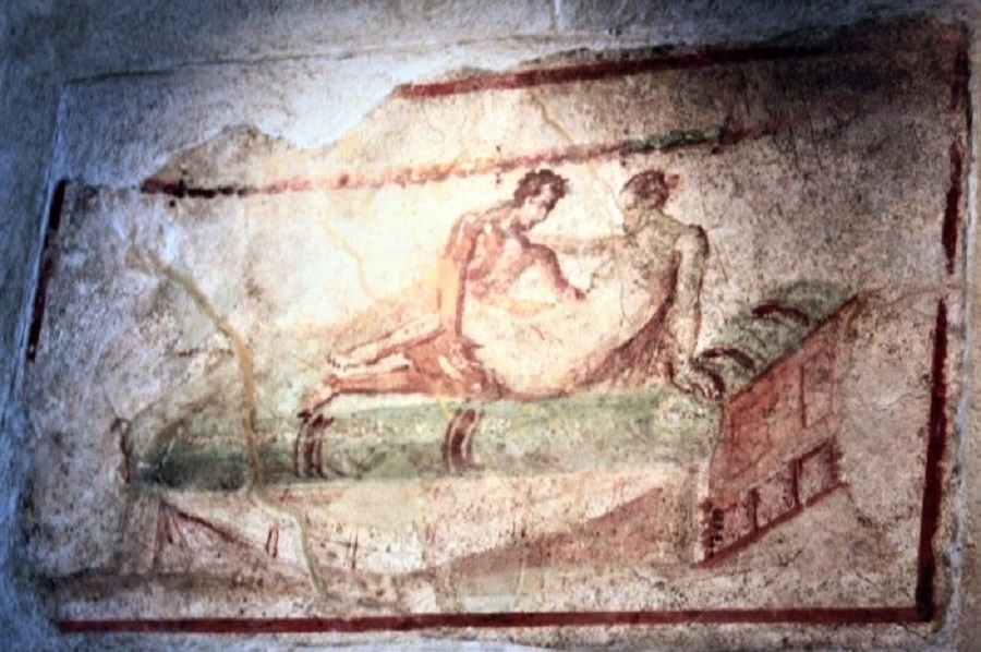 Amor pagado. Fresco del lupanar de Pompeya. J.M. PAGADOR