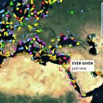 Mapa de la ubicación actual del buque en el contexto mediterráneo. VESSELFINDER