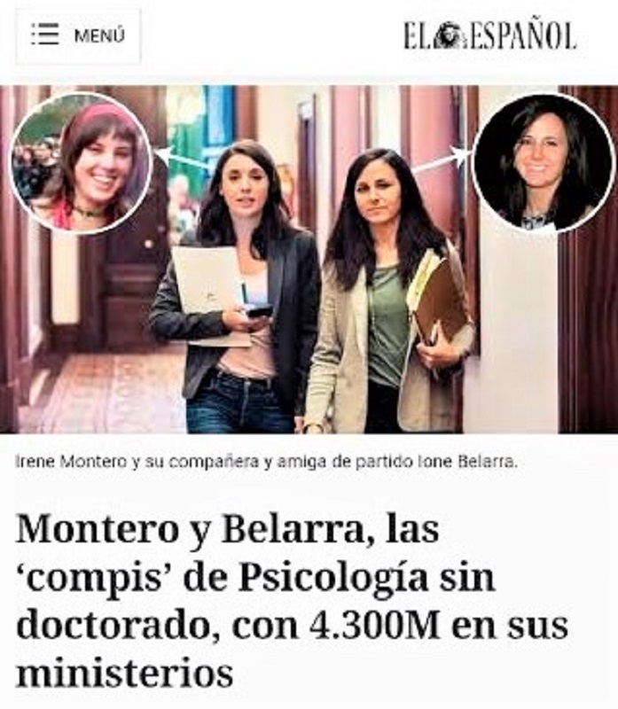 Cabecera de la información de El Español.