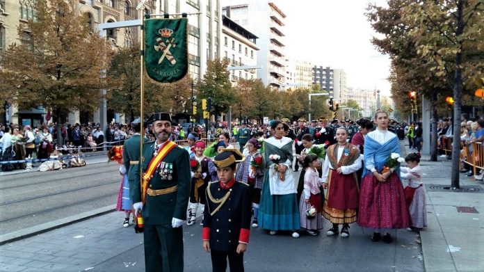 Celebración de la patrona de la Guardia Civil en Zaragoza antes de la pandemia.
