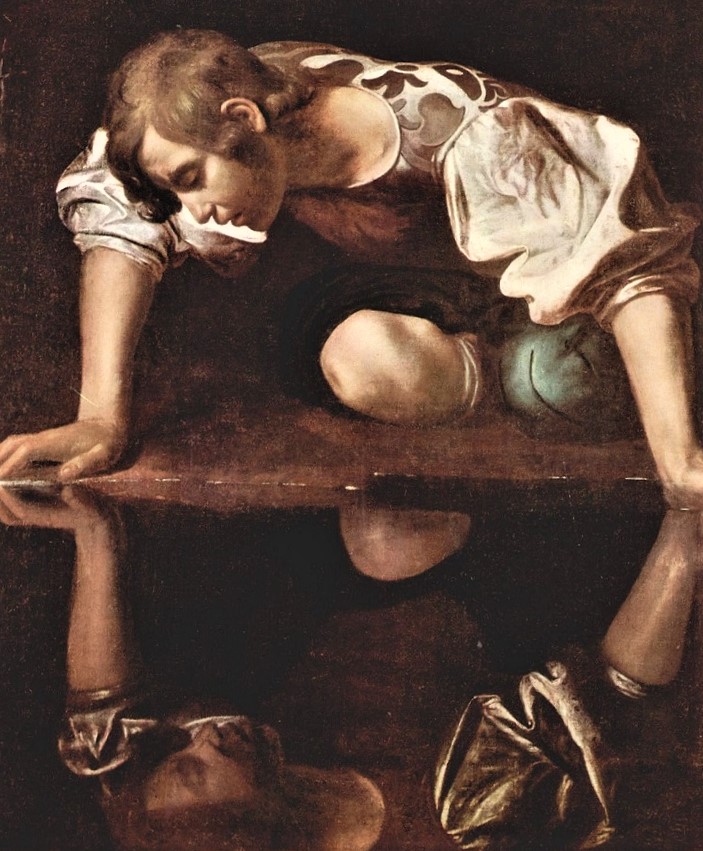 Narciso, atribuido a Caravaggio.