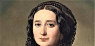 Carolina Coronado. Fragmento del retrato de Federico de Madrazo.