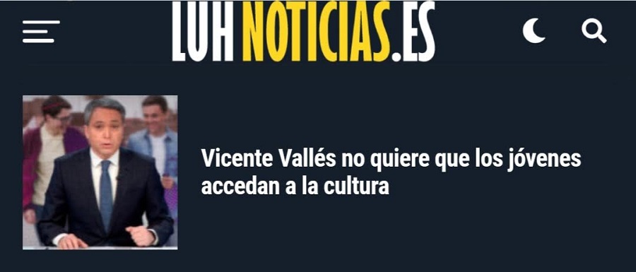 Manipulación de libro contra Vicente Vallés. LUHN