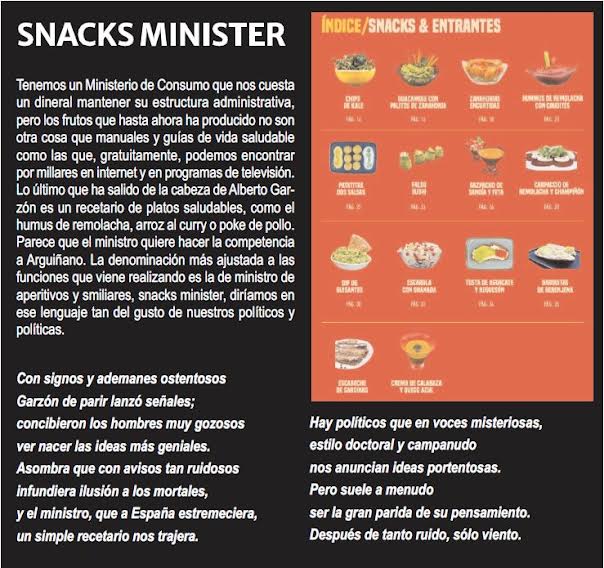 Snacks minister