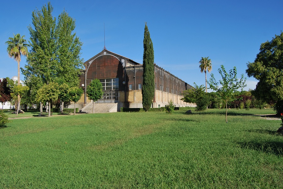 El espléndido Edificio Metálico, en su emplazamiento definitivo en el campus universitario de Badajoz. ARCHIVO J.M.PAGADOR