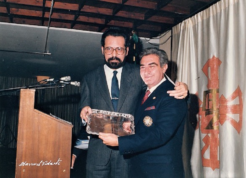 Homenaje a Julio Luengo, organizado por José María Pagador,presidente de los periodistas extremeños. ARCHIVO J.M. PAGADOR
