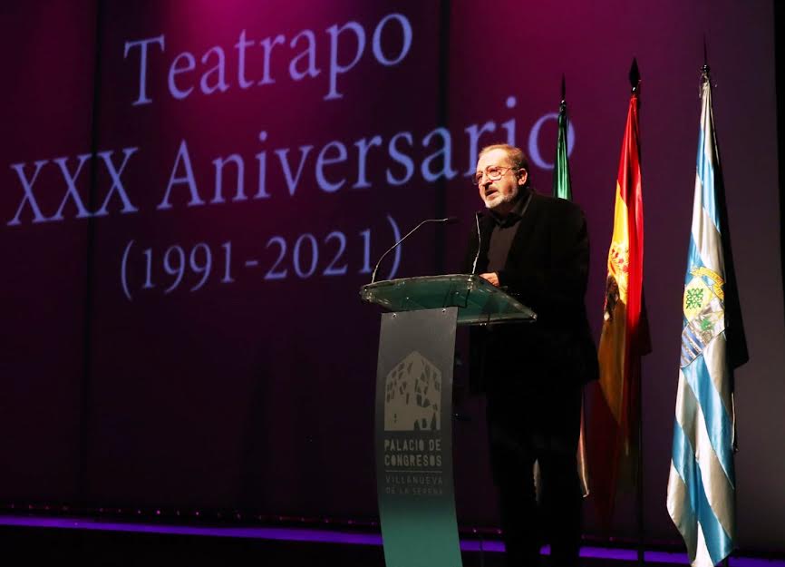 José Fernando Delgado, fundador de 'Teatrapo', en la conmemoración del 30º aniversario de la compañía.