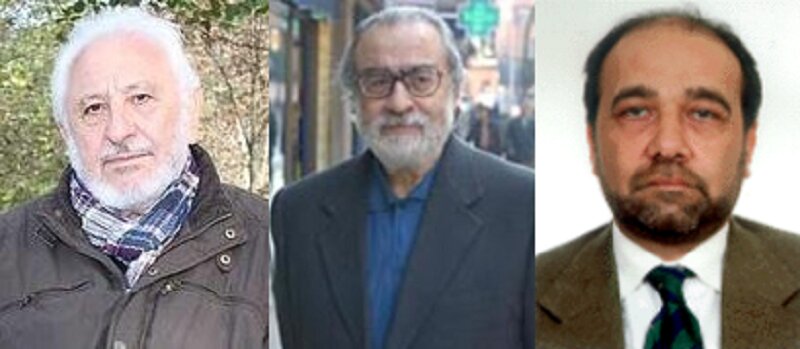 Los tres presidentes socialistas de la Asamblea de Extremadura con Ibarra, todos hombres.